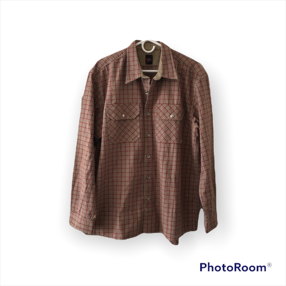 Soviet buttons down Long sleeve plaid shirt